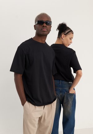 YOURTURN UNISEX 2PACK OVERSIZED FIT TOP - Tricou basic - black