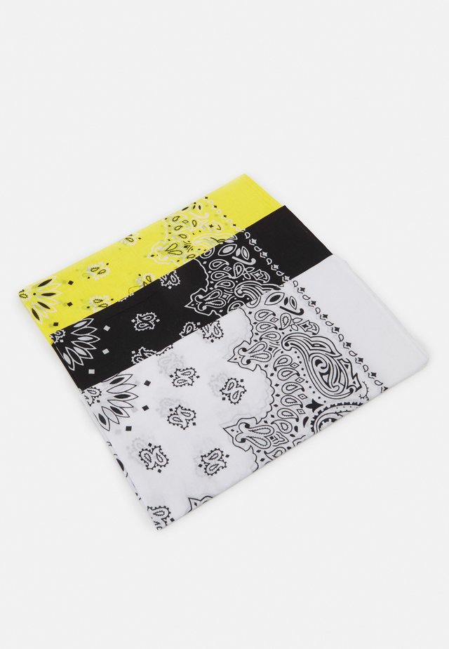 BANDANA 3 PACK UNISEX - Skjerf - black/yellow/white