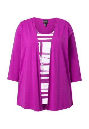 Ulla Popken, 2-IN-1 LAYERED BLOUSE - Langarmshirt - berry