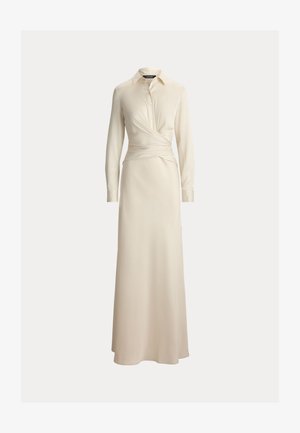 Lauren Ralph Lauren, PLEATED BUTTON UP CHARMEUSE GOWN - Gallakjole - mascarpone cream