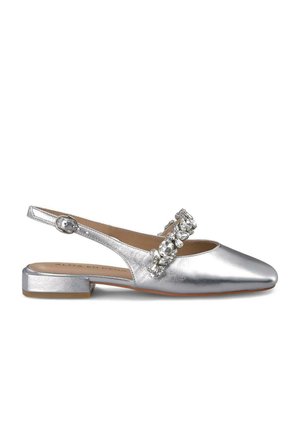 Slingback ballerina´s - plateado