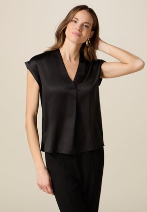 BIMATERICA SCOLLO A V - Bluse - nero