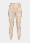 PEONY LOGOMANIA LEGGINGS - Legíny - beige