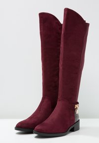 River Island Botas mosqueteras - dark red