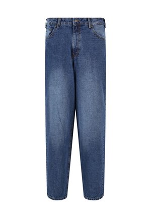 Vaqueros de mezclilla azul claro con un corte relajado, piernas ajustadas y diseño tradicional de cinco bolsillos. Material duradero con un desvanecimiento sutil.