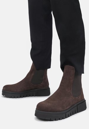 Bottines compensées - choco