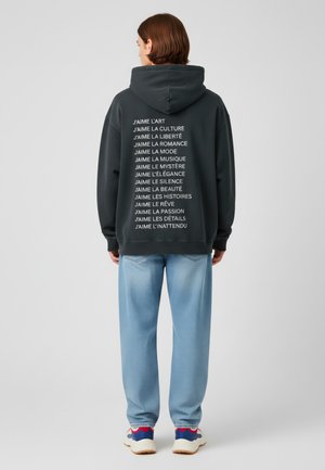 JAIME MIRA OVERSIZED VINTAGE PRINT - Sweat à capuche - black denim