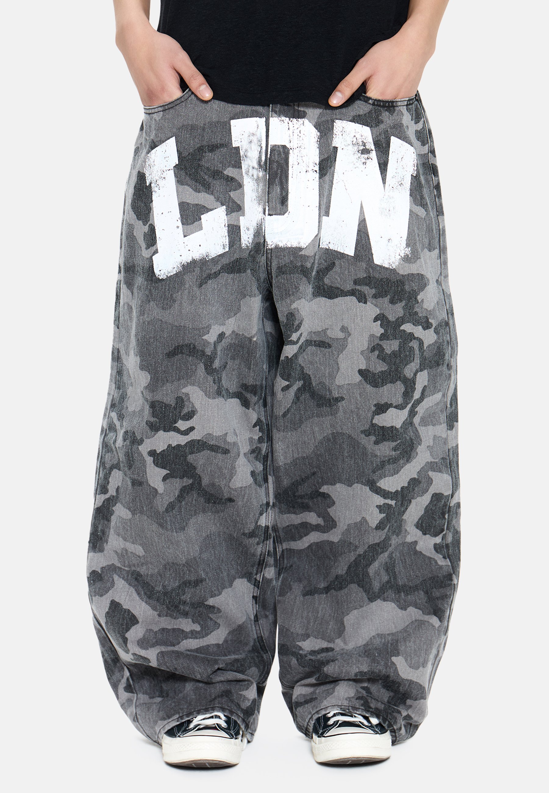 Jaded London DISTRESSED - Baggy Jeans - camo/green - Zalando.ie