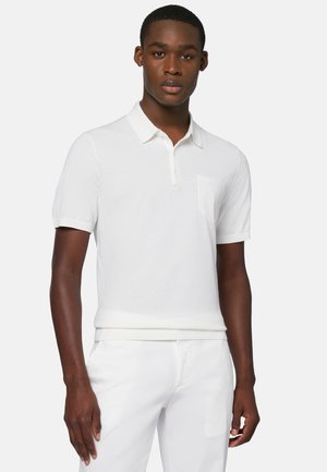 Boggi Milano BOGGI MILANO COTTON CRÊPE KNIT POLO SHIRT COTTON CRÊPE KNIT POLO SHIRT - Polo - white