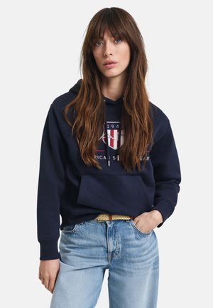 ARCHIVE SHIELD HOODIE - Sweatshirt - blau