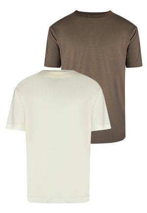 PACK OF 2  - T-Shirt basic - ecru brown