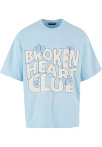 2Y Studios BROKEN HEART CLUB OVERSIZE Print T-shirt blue Zalando