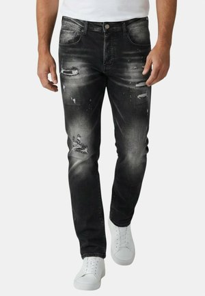 Local Fanatic, RIPPED JEANS - SPIJKERBROEK VOLWASSENEN - JEANS - ZWART - JC-8383 - Straight leg jeans - zwart