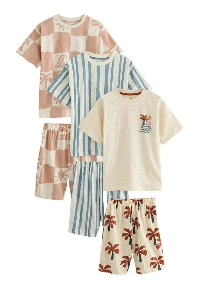 Next 3 PACK  REGULAR FIT - Pidžamas komplekts - blue ecru summer