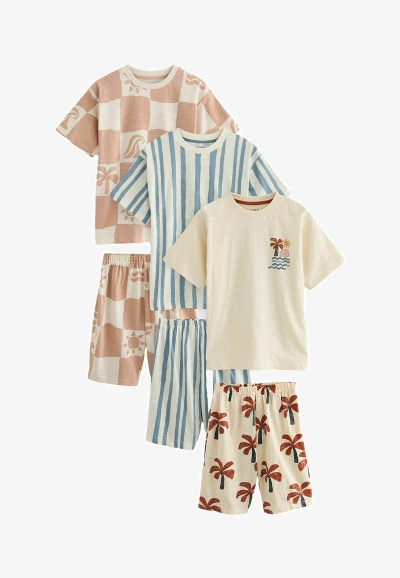 Next 3 PACK REGULAR FIT - Set lenjerie de noapte - blue ecru summer