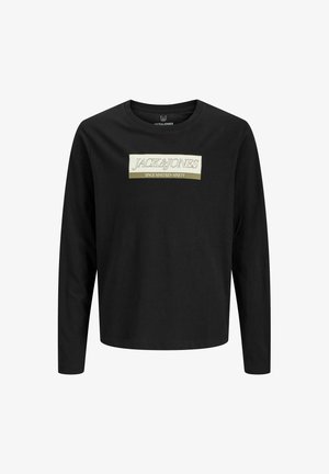 JORINWOOD BLOCK BRANDING TEE - Bluză cu mânecă lungă - black