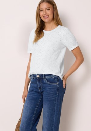 Street One Studio, T-SHIRT AUS SPITZE MIT RUNDHALS - T-shirt imprimé - white