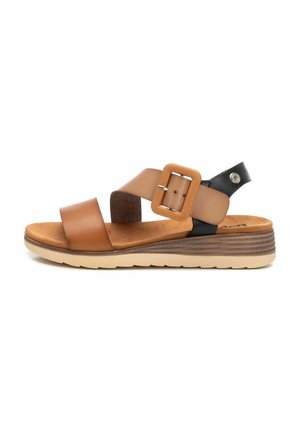 Sandalias de cuña - camel