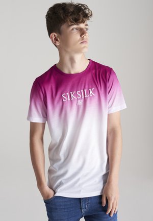 T-shirt con stampa - pink & white