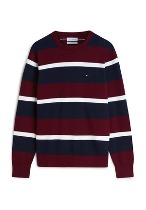 Tommy Hilfiger, Πουλόβερ - burgundy/navy blue/ivory petal