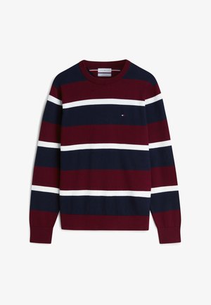 Tommy Hilfiger, Πουλόβερ - burgundy/navy blue/ivory petal