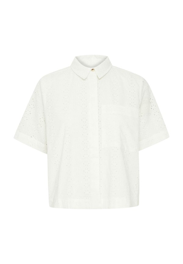 BYFENNI CROPPED BLOUSE - Button-down blouse - marshmallow3