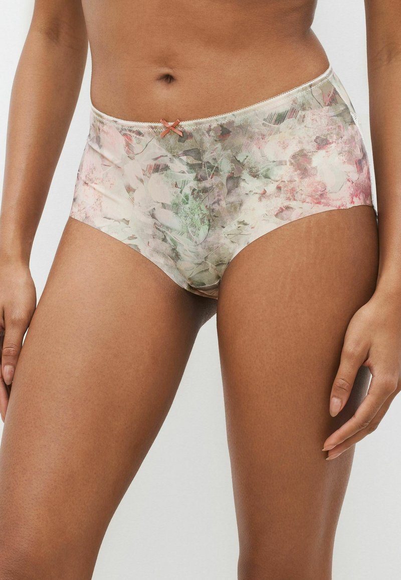 Next - NO VPL BACK THREE PACK - Trusser - pink watercolour floral print sage green rose pink, Forstør