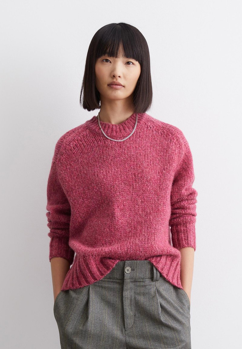 Marc O'Polo DENIM CREW NECK LONG SLEEVE CHUNKY - Džemperis - medium pink