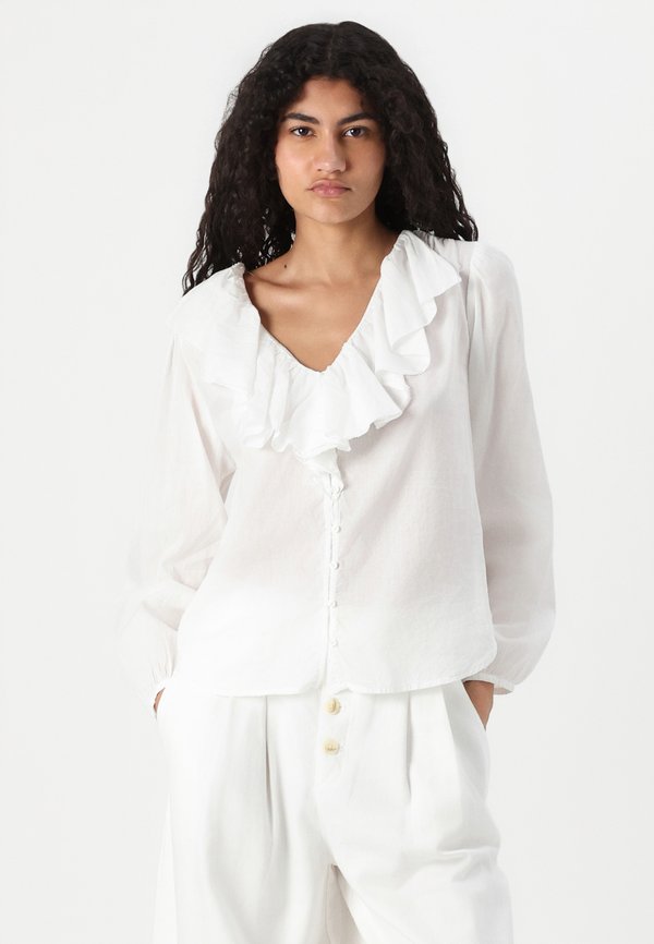 RUFFLE TRIM - Button-down blouse2