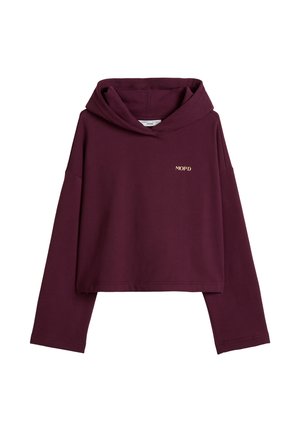 Marc O'Polo DENIM, SWEATSHIRT LONGSLEEVE HOODED, PRINT - Hoodie - mahagony jam