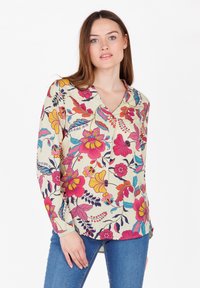 Key Largo BLOOM V-NECK - Camicetta - fuchsia pink