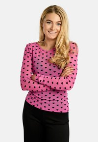 Kijelölve, pink/black flock heart