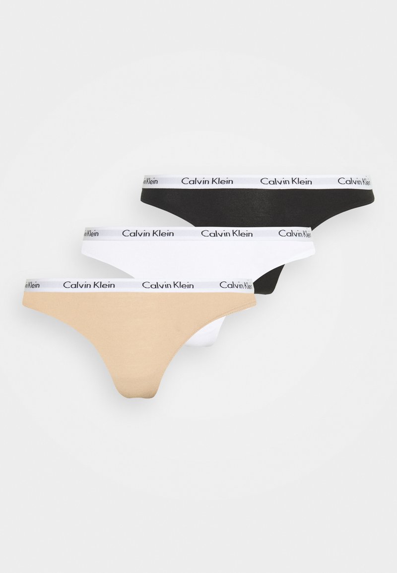 Calvin Klein Underwear THONG 3 PACK String black/white/bare/schwarz Zalando.de