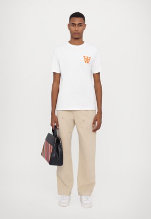 FED HERRINGBONE WORKWEAR PANTS - Trousers - sand grey