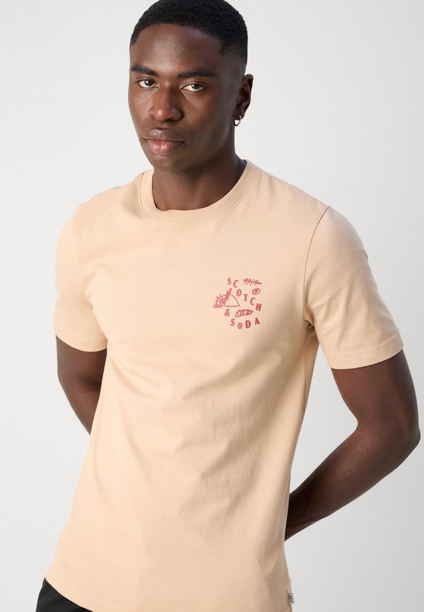 REGULAR FIT LEFT CHEST LOGO - Print T-shirt - soft camel3