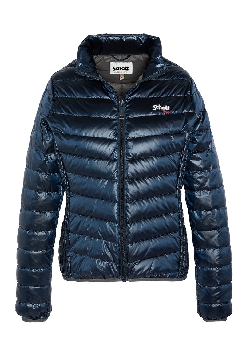 Schott Gewatteerde jas blauw