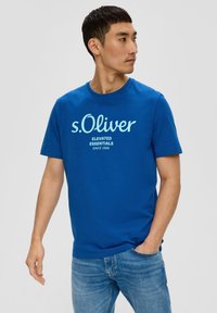 s.Oliver KURZARM - T-shirt print - royalblau