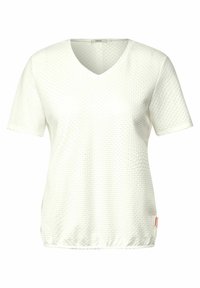 Cecil B321530 Maglietta Ajour con Stampa, Vanilla White, M Donna