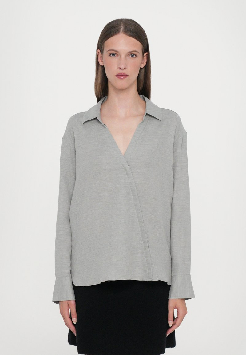 CLOSED ASYMMETRIC SHIRT - Paitapusero - light grey