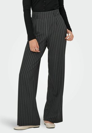 GEGGO LOCKER GESCHNITTEN - Broek - dark grey melange