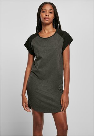 RAGLAN TEE - Jersey dress - charcoal black