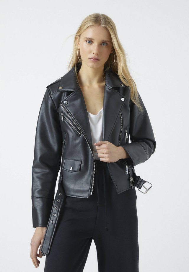Kunstlederjacke - black