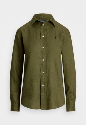 CLASSIC FIT LINEN SHIRT - Skjortebluser - outdoors olive