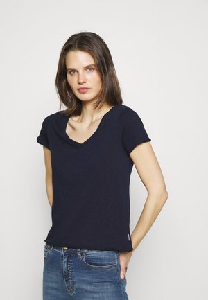 Marc O'Polo DENIM SHORT SLEEVE V NECK - Osnovna majica kratkih rukava - scandinavian blue