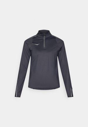 HOKA GLIDETECH QUARTER ZIP - Camiseta de manga larga - black