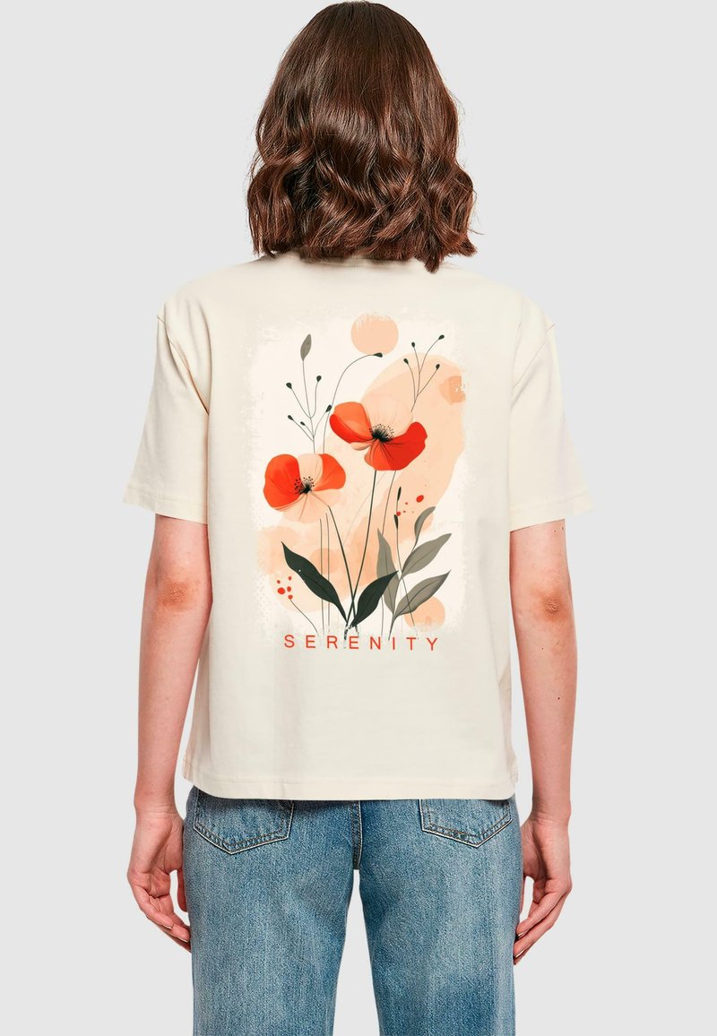 Merchcode - SERENITY TEE - Print T-shirt - whitesand, Enlarge