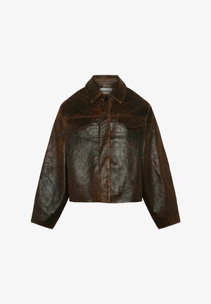 Minimum Giacca di pelle - seal brown
