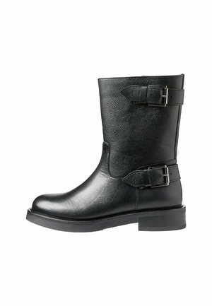 Plateaustiefelette - black leather
