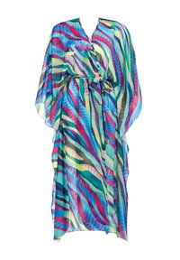 Niewybrane, długi szlafrok kimono plażowe multikolor