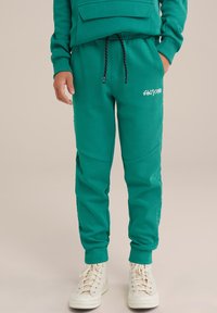 WE Fashion SALTY DOG - Treniņtērpa apakšdaļas - green